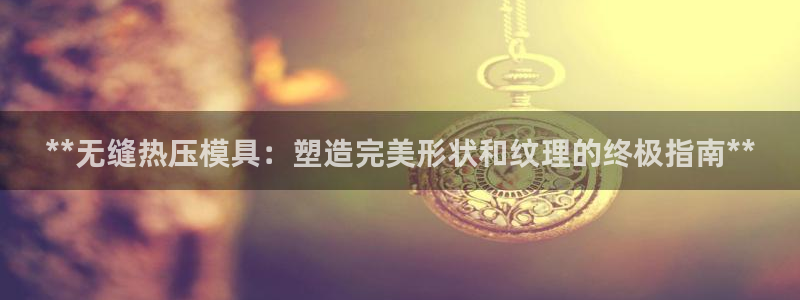 易倍网络技术有限公司是干嘛的：**无缝热压模具：塑造完美