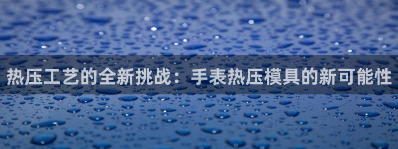 杭州易倍达：热压工艺的全新挑战：手表热压模具的新可能性
