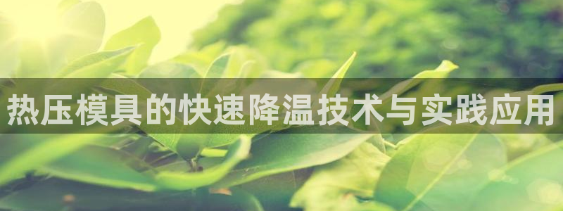 易倍网页版登录：热压模具的快速降温技术与实践应用