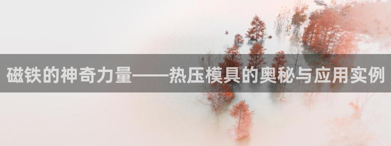 emc易倍官网：磁铁的神奇力量——热压模具的奥秘与应用实